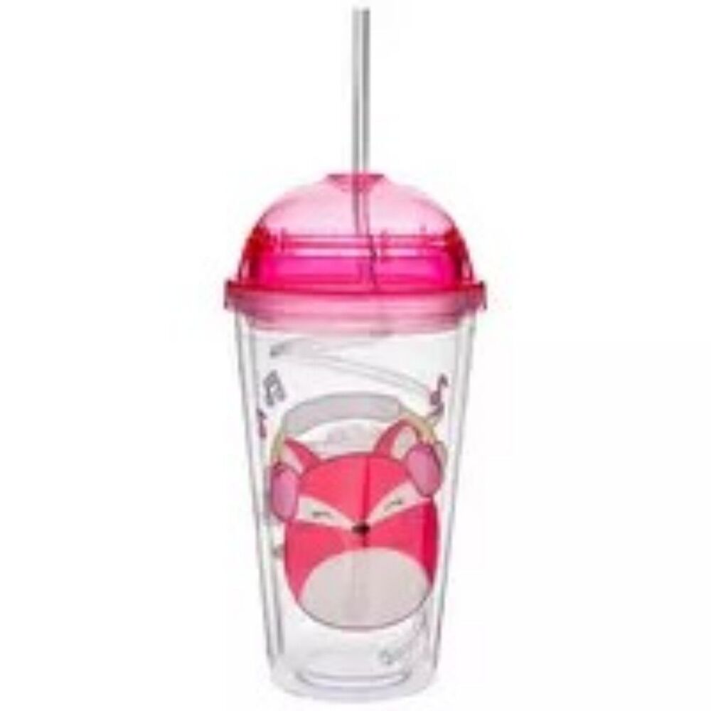 Original Squishmallows Fifi The Fox Cup With Straw